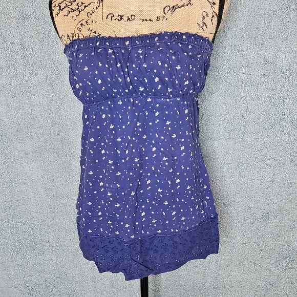 Heritage 1981 Blue Strapless Top - Picture 2 of 8